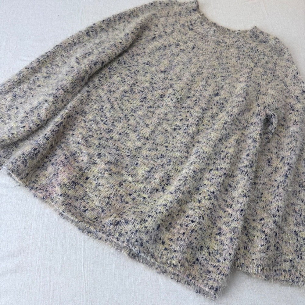 Lou & Grey Eyelash Knit Sweater XL Multi Color Marled Fuzzy Pullover - Picture 9 of 13